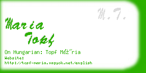 maria topf business card